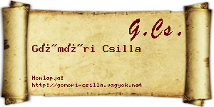 Gömöri Csilla névjegykártya